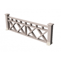 Декоративные ограждения ДПК "Бэйли", Выбеленный дуб, шлифованное Декоративные ограждения ДПК "Бэйли", Выбеленный дуб, шлифованное