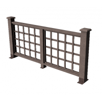 Декоративные ограждения ДПК " Дувр", Венге, шлифованное Декоративные ограждения ДПК " Дувр", Венге, шлифованное