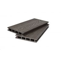 Террасная доска ДПК 3D+вельвет пустотелая двухсторонняя Тёмно-коричневый Террасная доска ДПК 3D+вельвет пустотелая двухсторонняя Тёмно-коричневый
