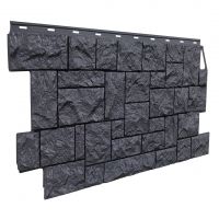 Фасадные панели (цокольный сайдинг) коллекция камень дикий - Асфальт Фасадные панели (цокольный сайдинг) коллекция камень дикий - Асфальт