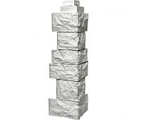 Угол наружный коллекция Дикий камень Мелованный белый